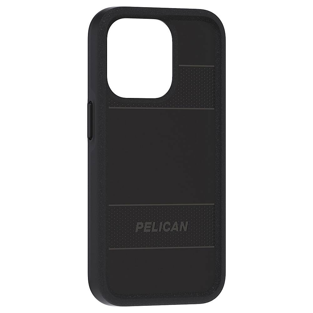 Angle View: Pelican - Protector Antimicrobial Hardshell Case with MagSafe for Apple iPhone 14 Pro - Black