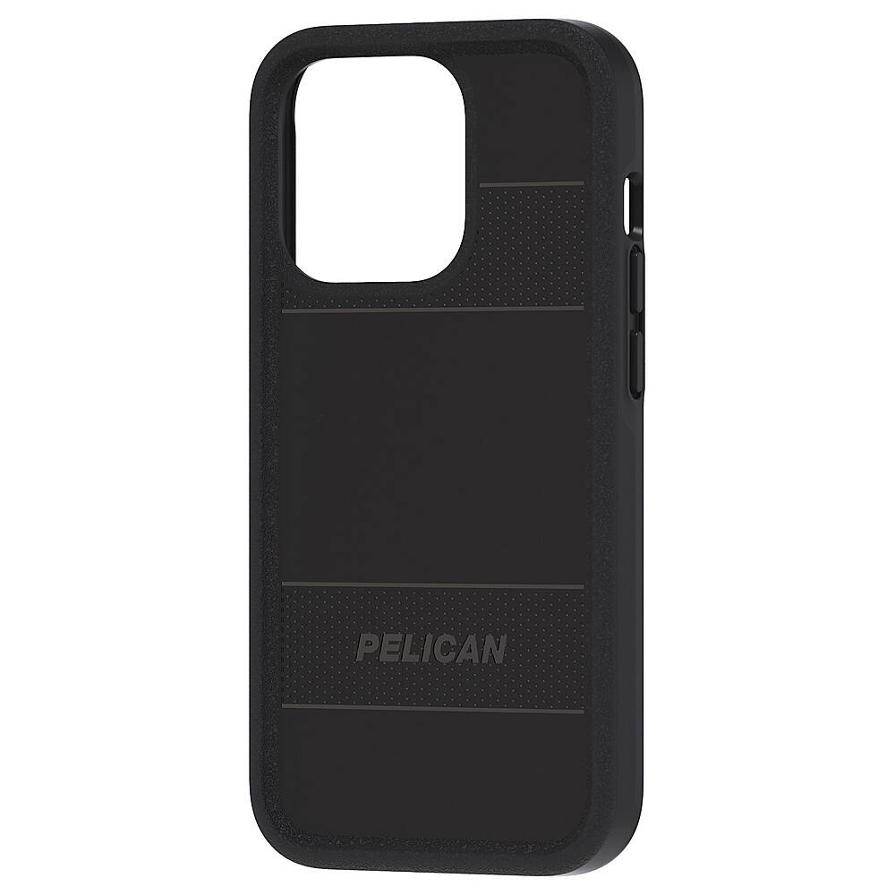 Left View: Pelican - Protector Antimicrobial Hardshell Case with MagSafe for Apple iPhone 14 Pro - Black