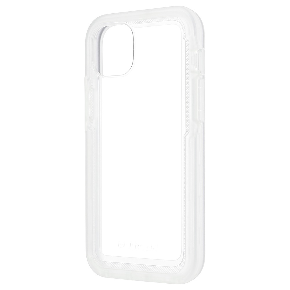 Left View: Pelican - Voyager Antimicrobial Hardshell Case for Apple iPhone 14 Plus - Clear