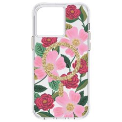 Rifle Paper - Antimicrobial Hardshell Case with MagSafe for Apple iPhone 14 Pro Max - Rose Garden - Front_Zoom