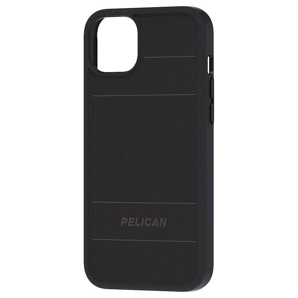Left View: Pelican - Protector Antimicrobial Hardshell Case with MagSafe for Apple iPhone 14 Plus - Black