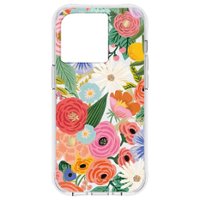 Rifle Paper - Antimicrobial Hardshell Case with MagSafe for Apple iPhone 14 Pro - Garden Party Blush - Front_Zoom