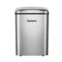Galanz - 26 lbs. Portable Countertop Ice Maker - Stainless steel - Front_Zoom