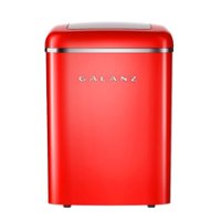 Galanz - 26 lbs. Portable Countertop Ice Maker - Red - Front_Zoom