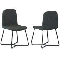 Simpli Home - Wilcox Dining Chair (Set of 2) - Charcoal Grey - Front_Zoom