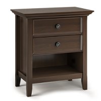 Simpli Home - Amherst Bedside Table - Natural Aged Brown - Front_Zoom