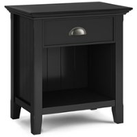 Simpli Home - Acadian Bedside Table - Black - Front_Zoom