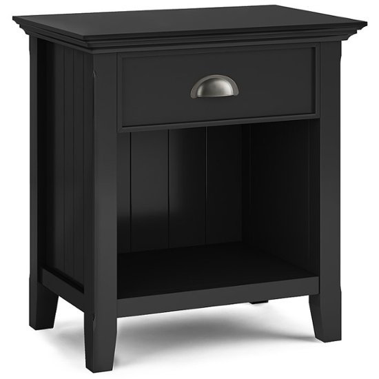 Front Zoom. Simpli Home - Acadian Bedside Table - Black.