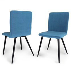 Simpli Home - Baylor Dining Chair (Set of 2) - Blue - Front_Zoom