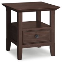 Simpli Home - Amherst End Table - Warm Walnut Brown - Front_Zoom