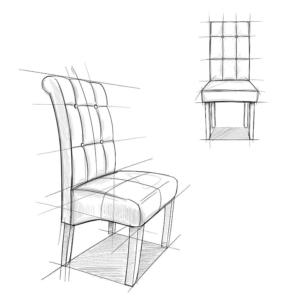 Left View: Simpli Home - Cosmopolitan Deluxe Tufted Parson Chair (Set of 2) - Aqua
