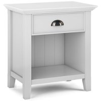 Simpli Home - Acadian Bedside Table - White - Front_Zoom