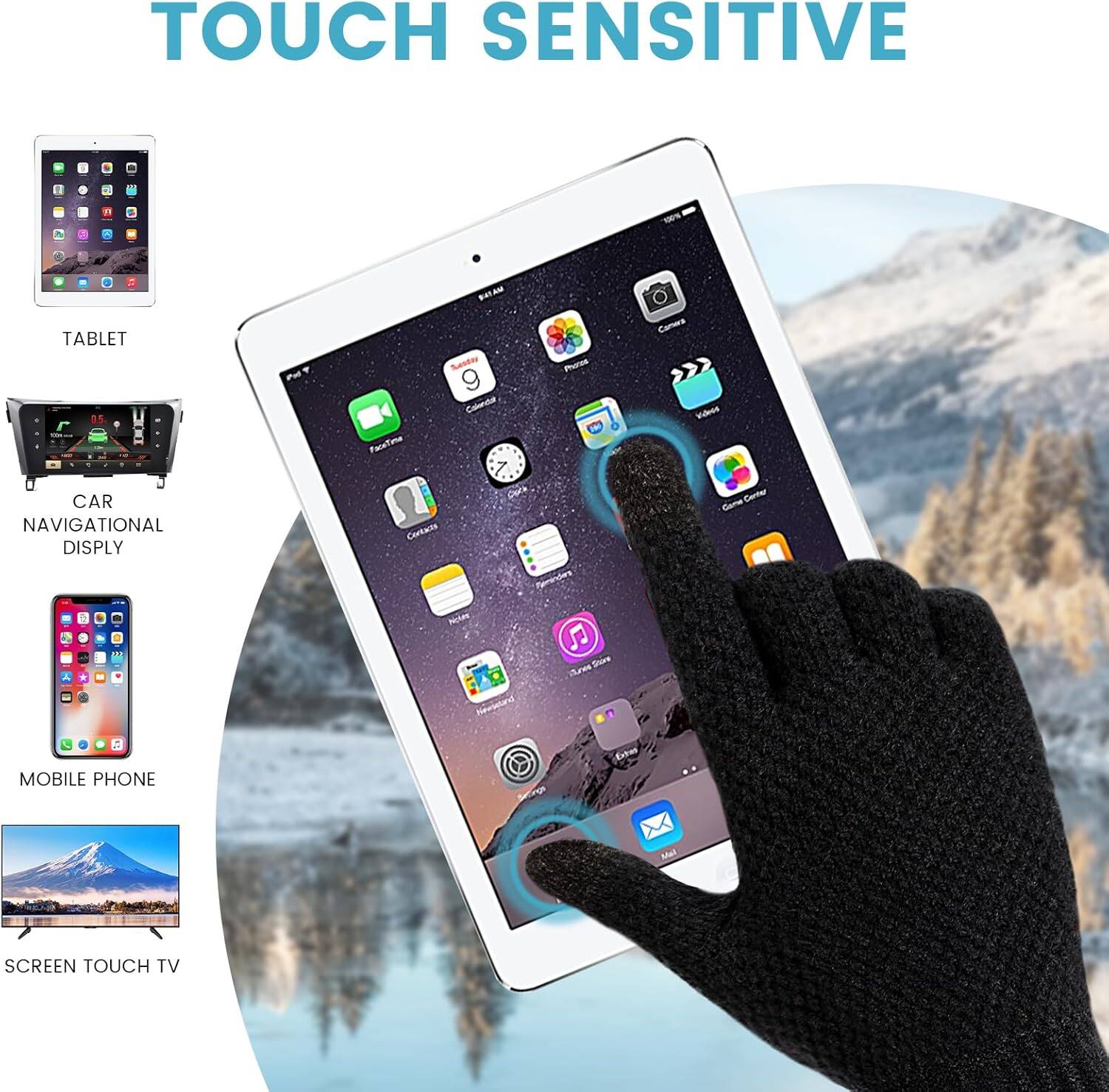 Men's Touchscreen Thermal Gloves main image 0