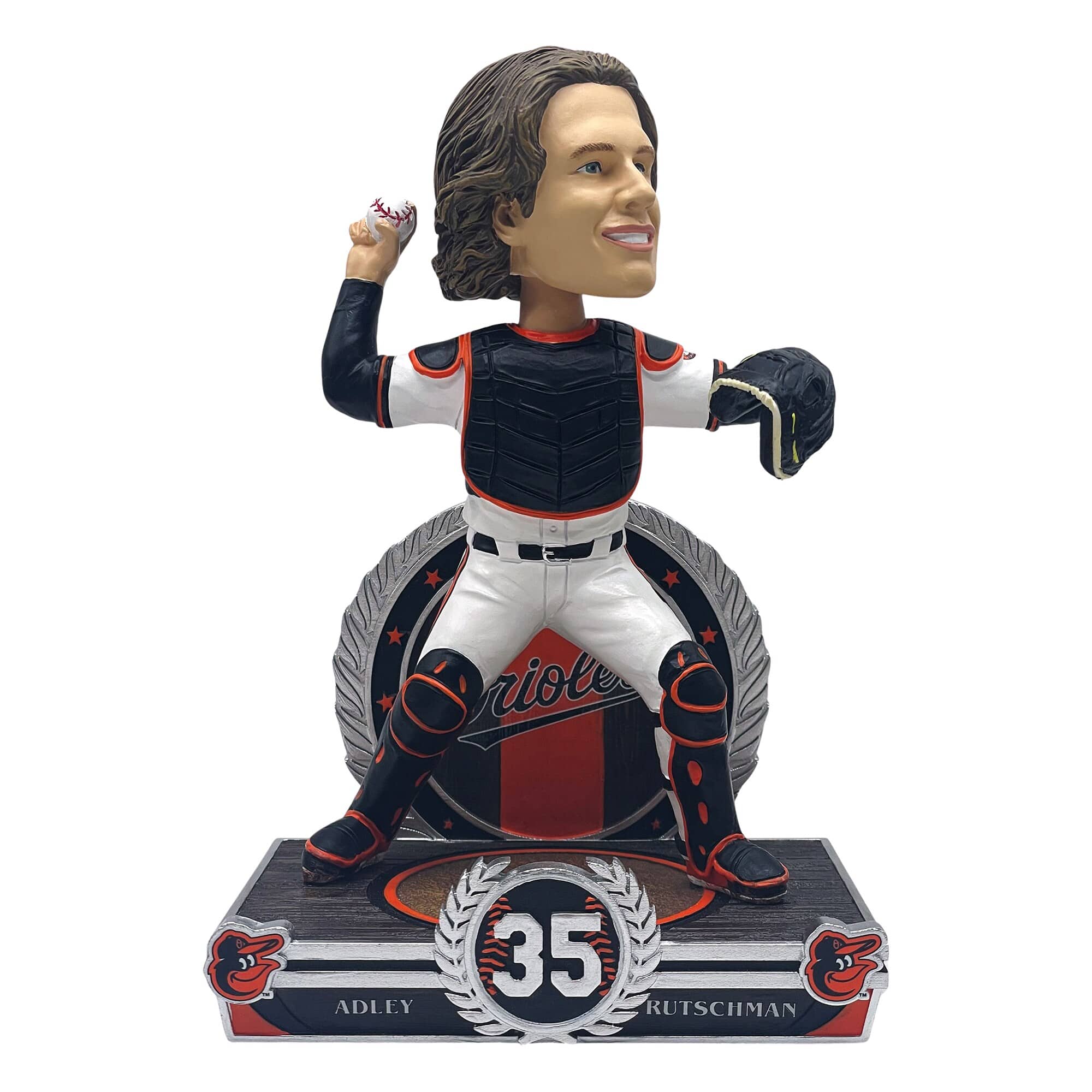FOCO - Adley Rutschman Baltimore Orioles 8" Exclusive Elite Icon Bobblehead - Multicolor