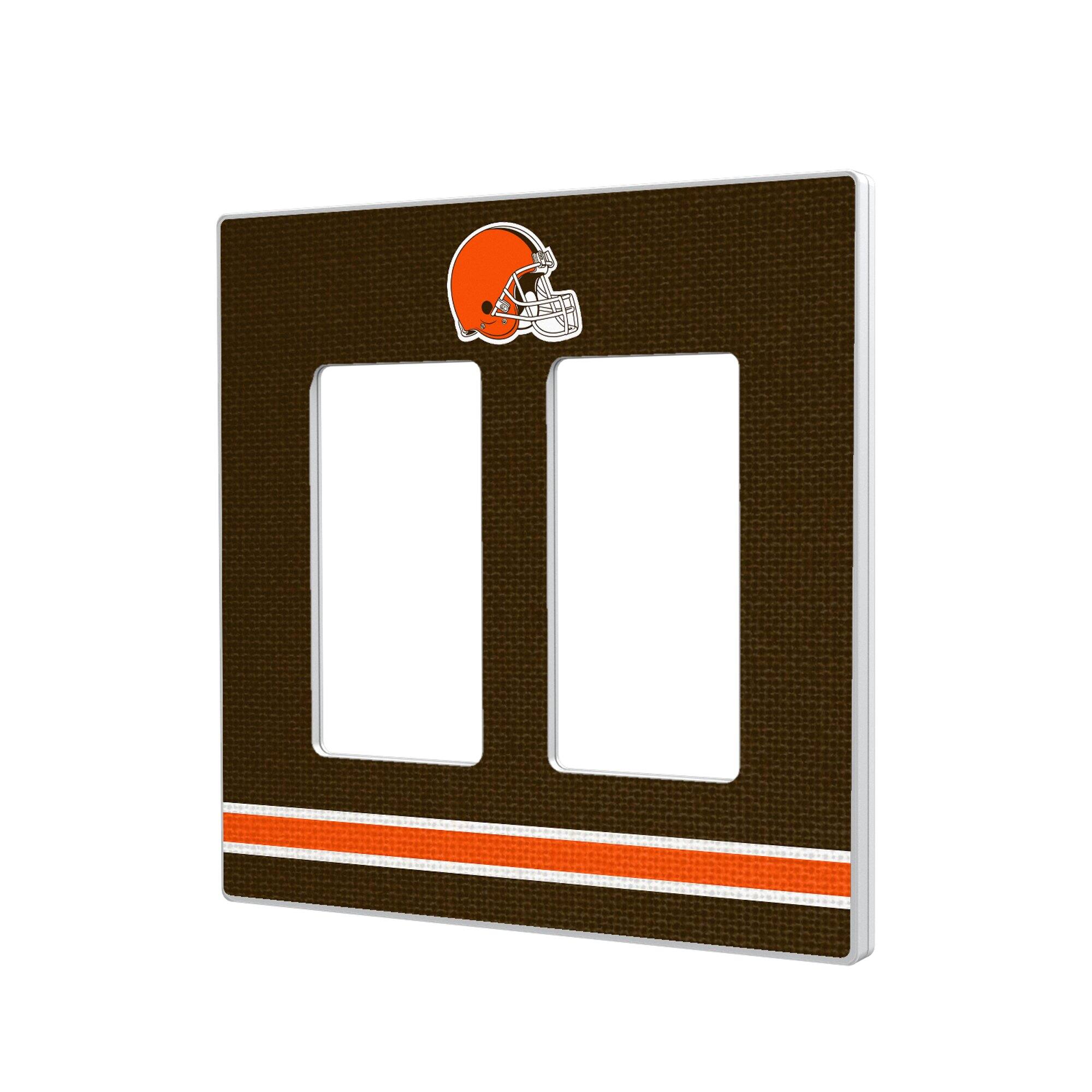 Keyscaper - Cleveland Browns Stripe Double Rocker Light Switch Plate - Multicolor price history on PriceWatchPro