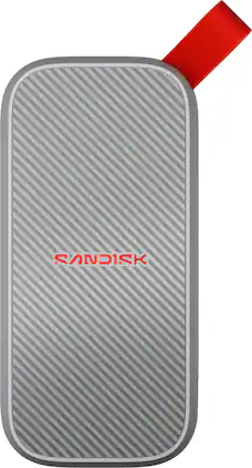 SanDisk - 1TB External USB 3.2 Gen 2 Type C Portable SSD - Gray