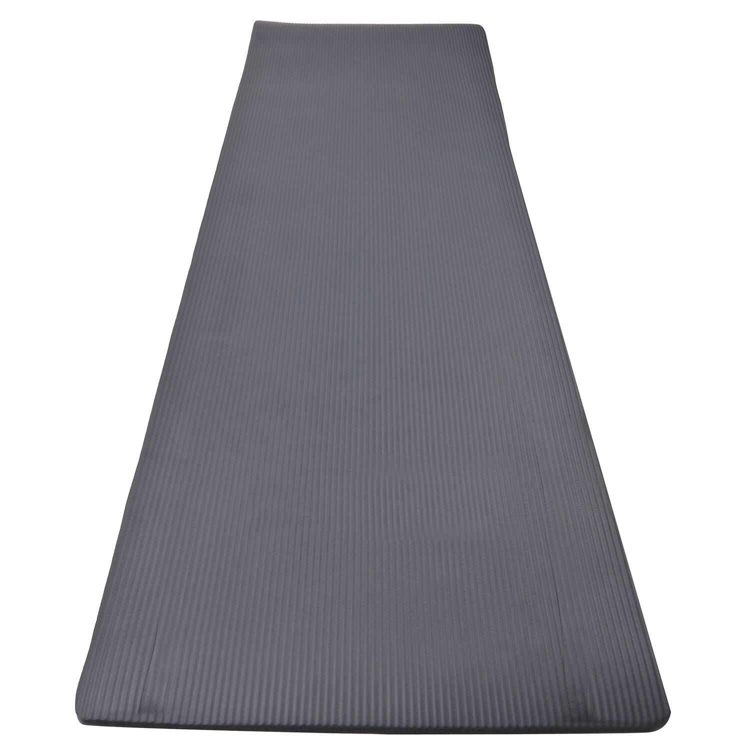 Alt View 5. GoFit - 2-Foot x 6-Foot Fitness Mat with Carrying Strap - Gray.