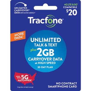 Tracfone - $20 Smartphone Unlimited Talk & Text plus 2 GB Plan (Digital Delivery) [Digital]