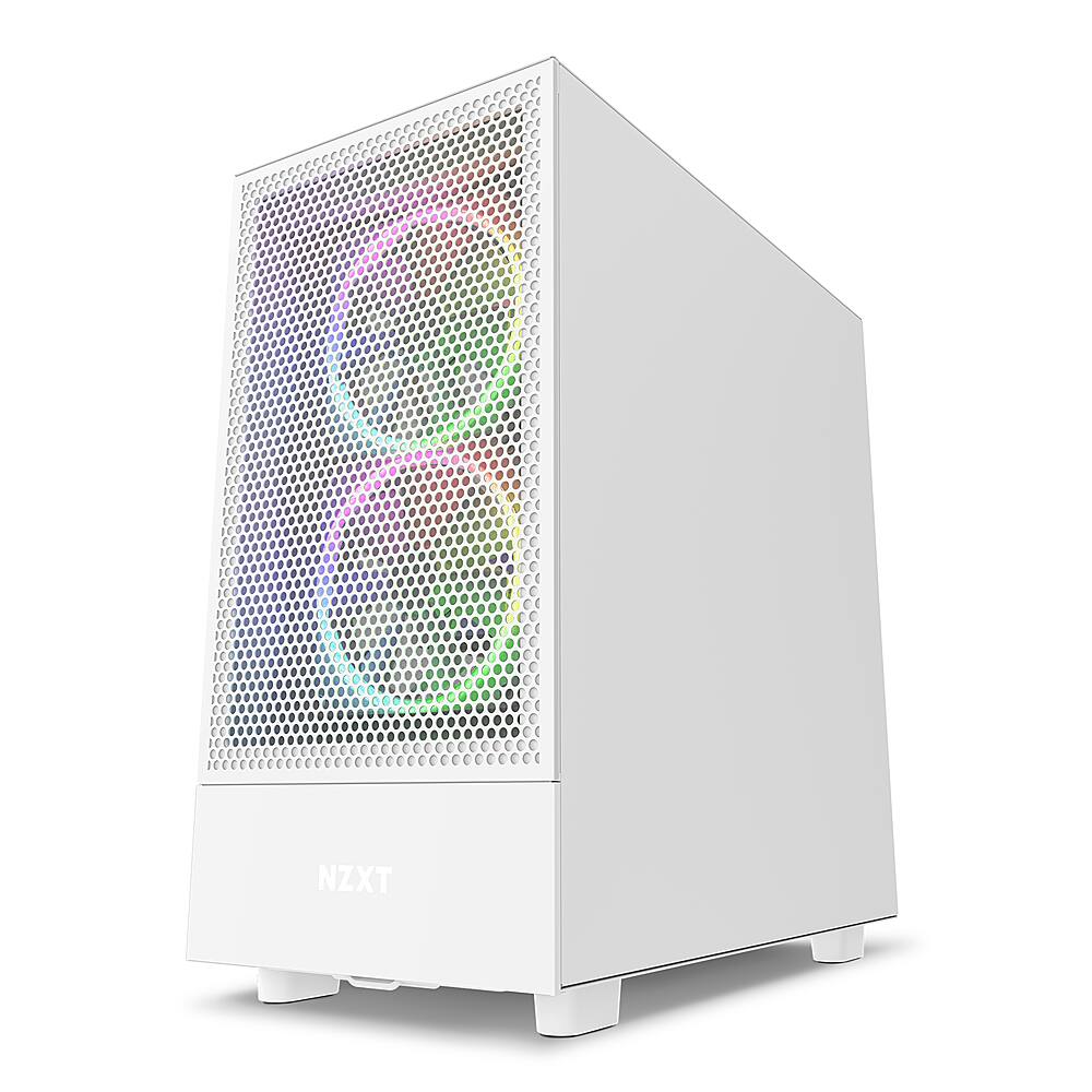 Alt View 13. NZXT - H5 Flow ATX Mid-Tower Case - White.