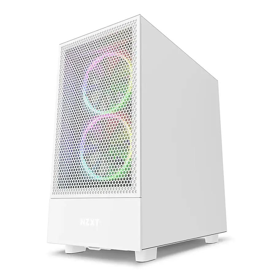 Nzxt H5 Flow Atx Mid Tower Pc Case White Cc-h51fw-01 - Open Box - Best Buy