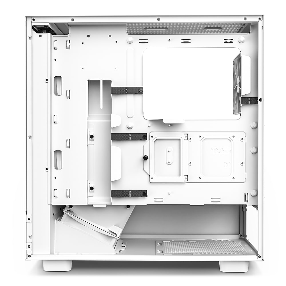 Alt View 15. NZXT - H5 Flow ATX Mid-Tower Case - White.