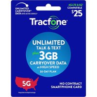 Tracfone - $25 Smartphone Unlimited Talk & Text plus 3 GB Plan (Email Delivery) [Digital] - Front_Zoom