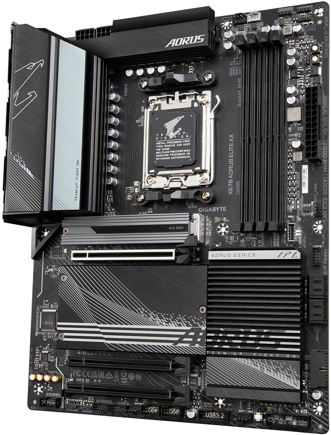 Alt View 12. GIGABYTE - GIGABYTE - X670 AORUS ELITE AX (Socket AM5) AMD X670 ATX DDR5 Wi-Fi 6E Motherboard - Black.