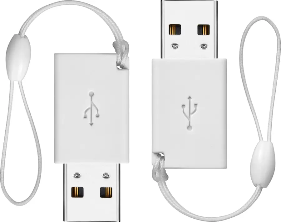 Alt View 17. Best Buy essentials™ - Female USB-C to Male USB Adapter (2-Pack) - White.