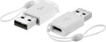 Best Buy essentials™ - Female USB-C to Male USB Adapter (2-Pack) - White