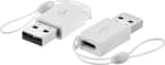 Front. Best Buy essentials™ - Female USB-C to Male USB Adapter (2-Pack) - White.