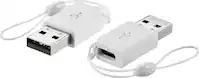 Best Buy essentials™ - Female USB-C to Male USB Adapter (2-Pack) - White - Front_Zoom