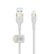 Angle Zoom. Belkin - BOOSTCHARGE PRO Flex 6.6ft Braided Silicone USB-A Cable with Lightning Connector for iPhone - White.