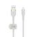 Angle. Belkin - BOOSTCHARGE PRO Flex 6.6ft Braided Silicone USB-A Cable with Lightning Connector for iPhone - White.