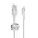 Front. Belkin - BOOSTCHARGE PRO Flex 6.6ft Braided Silicone USB-A Cable with Lightning Connector for iPhone - White.