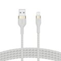 Alt View Zoom 11. Belkin - BOOSTCHARGE PRO Flex 6.6ft Braided Silicone USB-A Cable with Lightning Connector for iPhone - White.