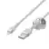 Left. Belkin - BOOSTCHARGE PRO Flex 6.6ft Braided Silicone USB-A Cable with Lightning Connector for iPhone - White.