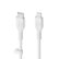 Front. Belkin - BoostCharge Flex Silicone USB-C to Lightning Cable 6.6FT, MFi-Certified Charging Cable with Cable Clip - White.