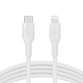 Alt View Zoom 11. Belkin - BoostCharge Flex Silicone USB-C to Lightning Cable 6.6FT, MFi-Certified Charging Cable with Cable Clip - White.