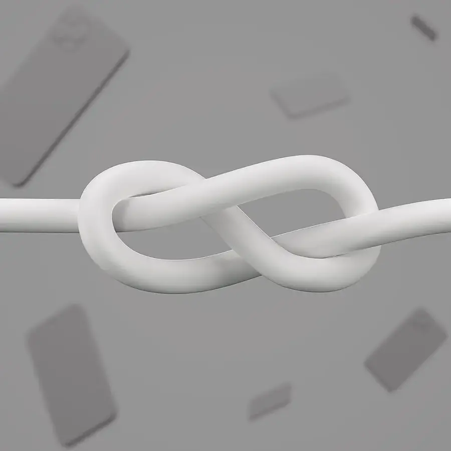 Alt View 15. Belkin - BoostCharge Flex Silicone USB-C to Lightning Cable 6.6FT, MFi-Certified Charging Cable with Cable Clip - White.