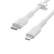 Left. Belkin - BoostCharge Flex Silicone USB-C to Lightning Cable 6.6FT, MFi-Certified Charging Cable with Cable Clip - White.