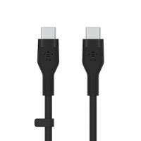Belkin - BOOSTCHARGE Flex 6.6ft Silicone USB-C to USB-C Cable - Black - Front_Zoom