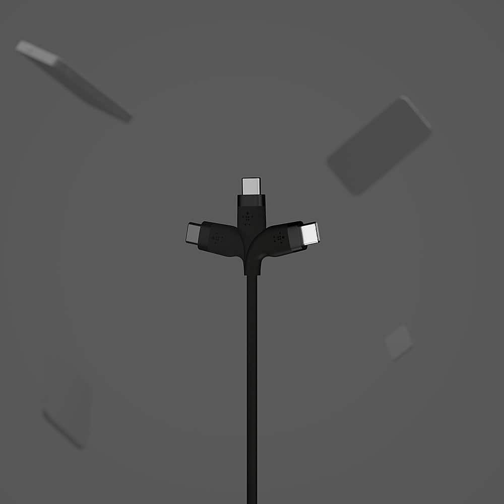 Alt View 11. Belkin - BoostCharge Flex Silicone USB-C to USB-C 6.6FT, MFi-Certified Charging Cable with Cable Clip - Black.