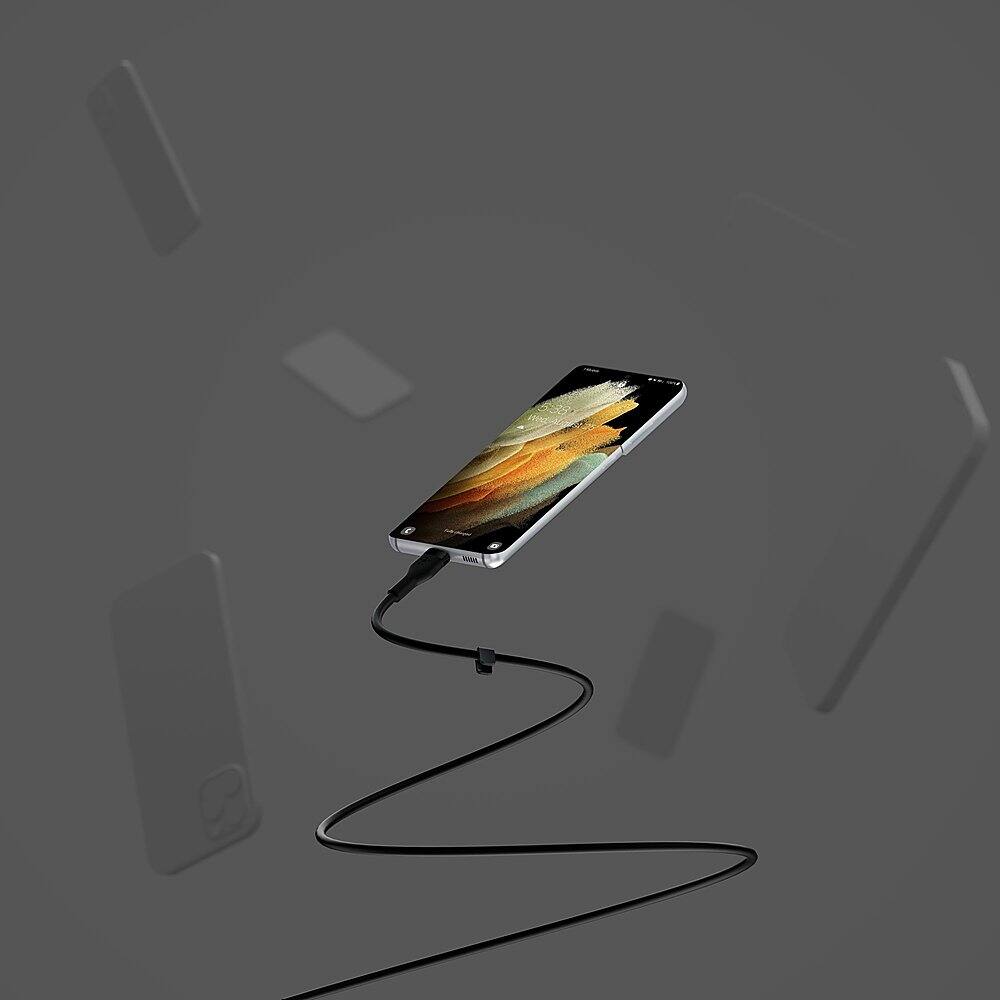 Alt View 15. Belkin - BoostCharge Flex Silicone USB-C to USB-C 6.6FT, MFi-Certified Charging Cable with Cable Clip - Black.