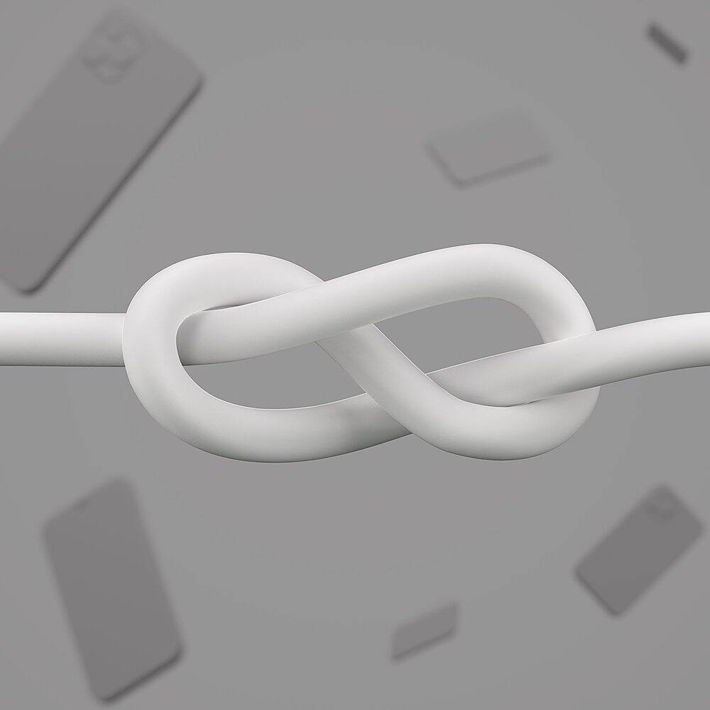 Alt View 14. Belkin - BoostCharge Flex Silicone USB-A to Lightning Cable 6.6FT, MFi-Certified Charging Cable for iPhone Series with Cable Clip - White.