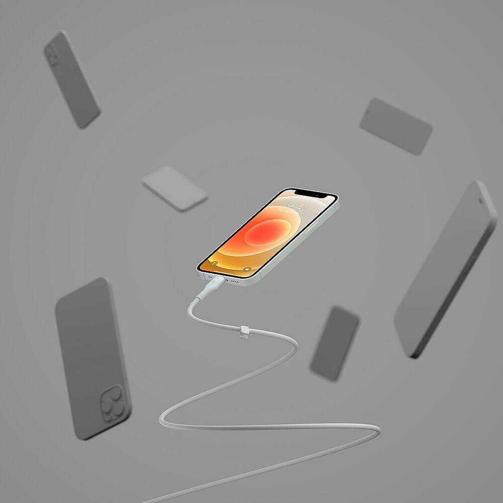 Alt View 16. Belkin - BoostCharge Flex Silicone USB-A to Lightning Cable 6.6FT, MFi-Certified Charging Cable for iPhone Series with Cable Clip - White.