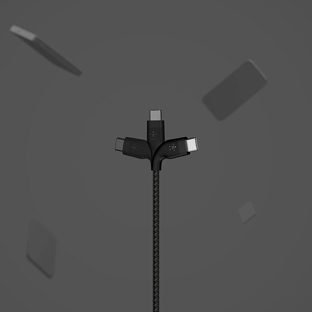 Alt View 12. Belkin - BoostCharge Pro Flex Braided USB Type C to A Cable 6.6FT, USB-IF Certified Power Delivery for iPhone 15 and Samsung - Black.