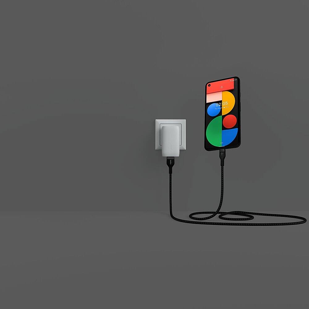 Alt View 17. Belkin - BoostCharge Pro Flex Braided USB Type C to A Cable 6.6FT, USB-IF Certified Power Delivery for iPhone 15 and Samsung - Black.