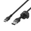 Left. Belkin - BoostCharge Pro Flex Braided USB Type C to A Cable 6.6FT, USB-IF Certified Power Delivery for iPhone 15 and Samsung - Black.
