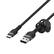 Left. Belkin - BoostCharge Pro Flex Braided USB Type C to A Cable 6.6FT, USB-IF Certified Power Delivery for iPhone 15 and Samsung - Black.