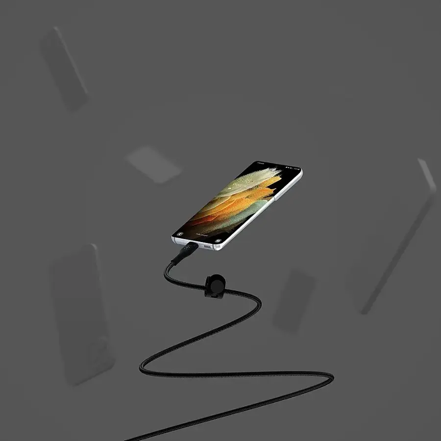 Alt View 16. Belkin - BoostCharge Pro Flex Braided USB Type C to C Cable 6.6FT, USB-IF Certified Power Delivery for iPhone 15 and Samsung - Black.